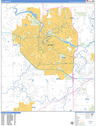 Ann Arbor Wall Map Basic Style 2026
